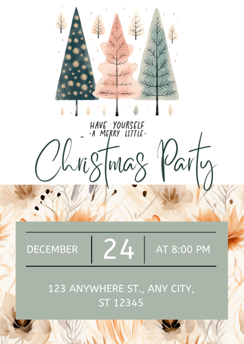 Christmas Tree Party Invitation Template