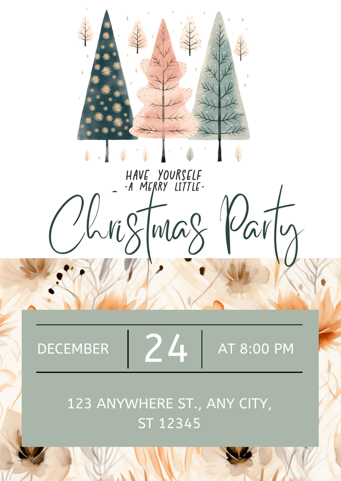 Christmas Tree Party Invitation Template